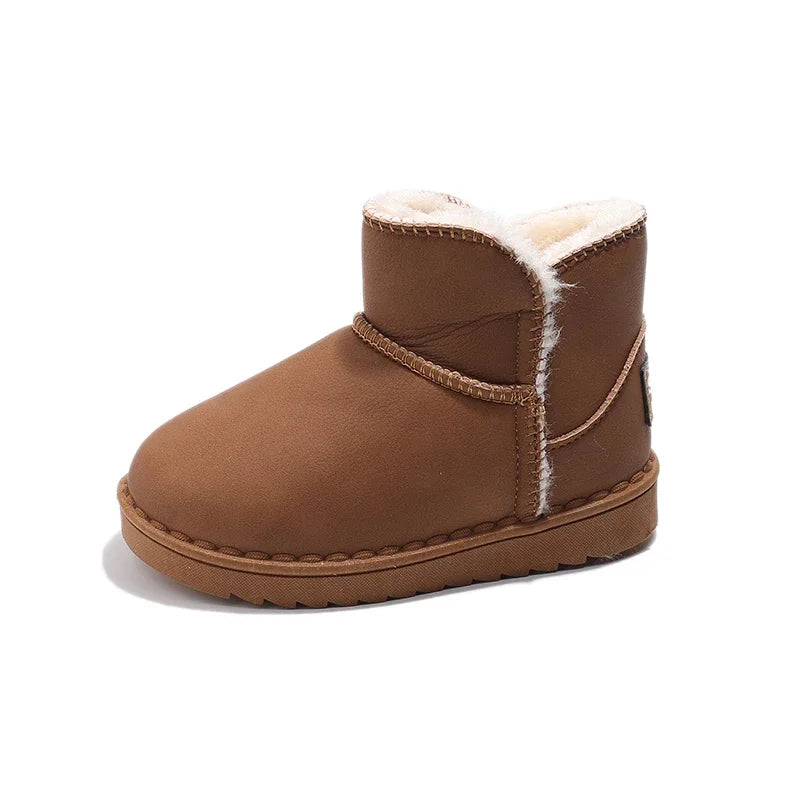 Kids Snow Thermal Boots for Boys Girls Thick Plush Children Ankle Boots Warm 2025 Autumn Winter Anti-skid Classic Fashion Boots