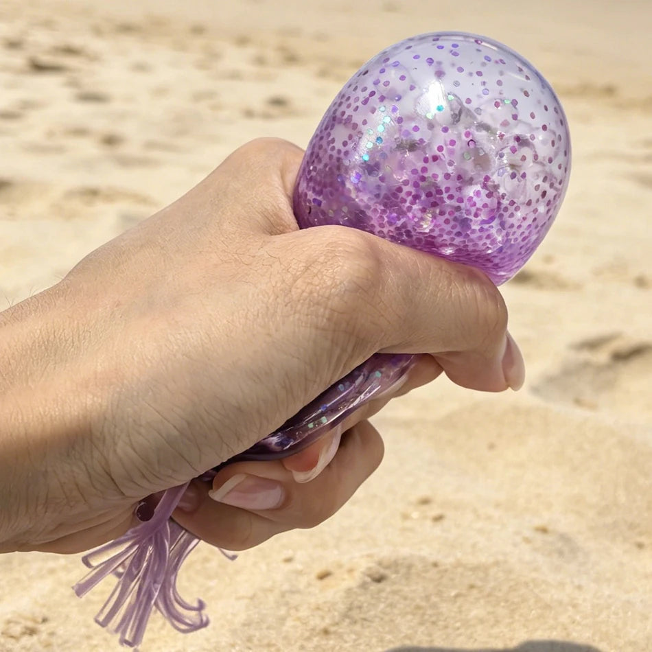 Glitter Octopus Squishy Glitter Jellyfish Squishy with Box Dumplings Sensory Squeeze Toy for Stress Relief wholesale