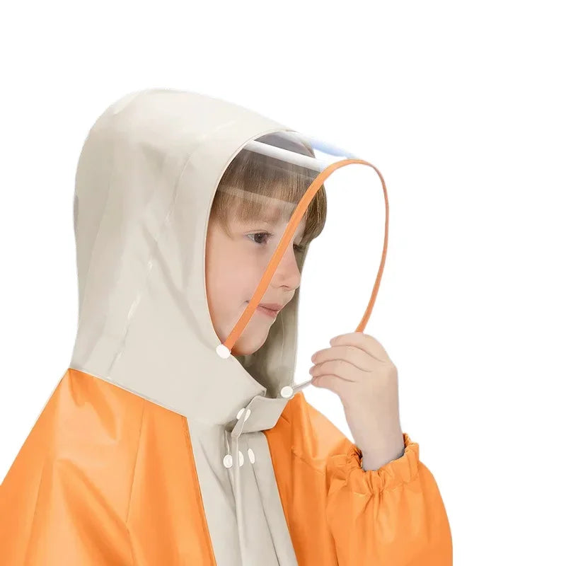 Kids Rain Coat Children's Raincoat College Style Kindergarten School Primary School Full Body Waterproof Children's Raincoat
