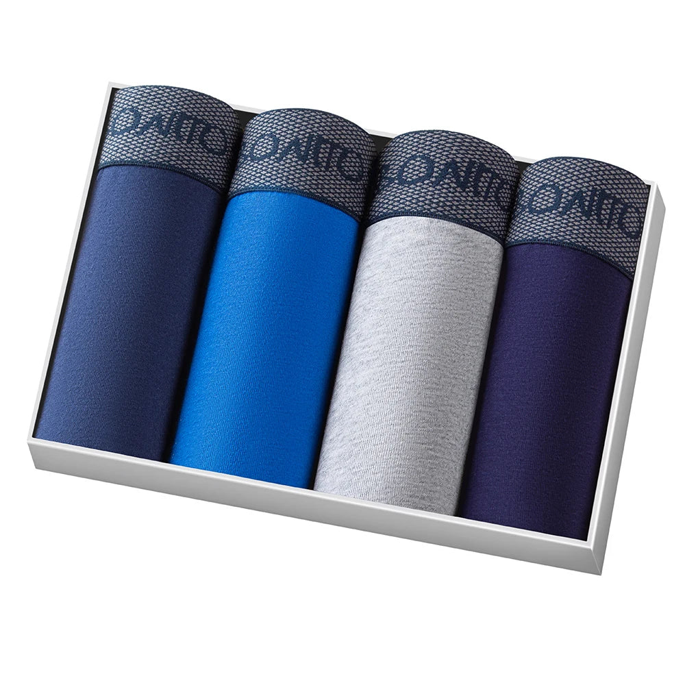 4pcs Cotton Boxer Shorts Soft Men's