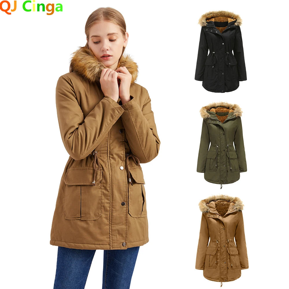 Long Slim Fleece Parka