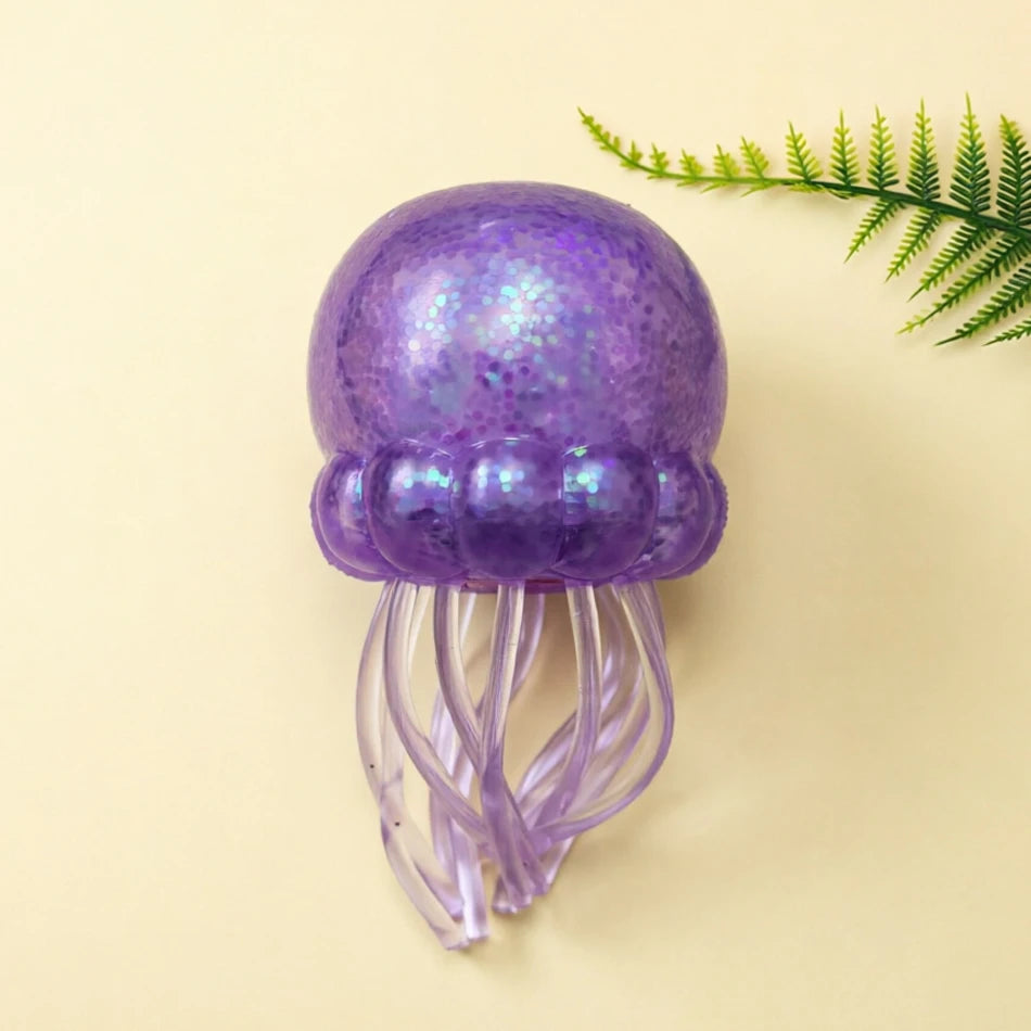 Glitter Octopus Squishy Glitter Jellyfish Squishy with Box Dumplings Sensory Squeeze Toy for Stress Relief wholesale