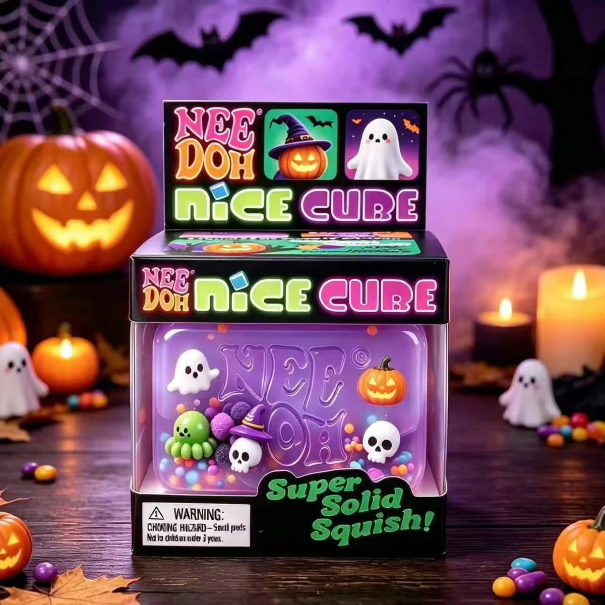 NeeDoh Halloween Christmas Gifts  Such As Spiders and Pumpkins. Sensory Toys for Relieving Stress. Soft Decompression Toys