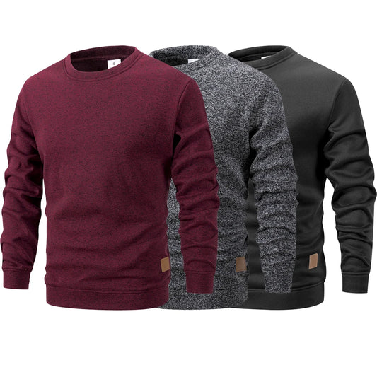 Men's Long Sleeve Sweaters Crew Neck Basic Pullover