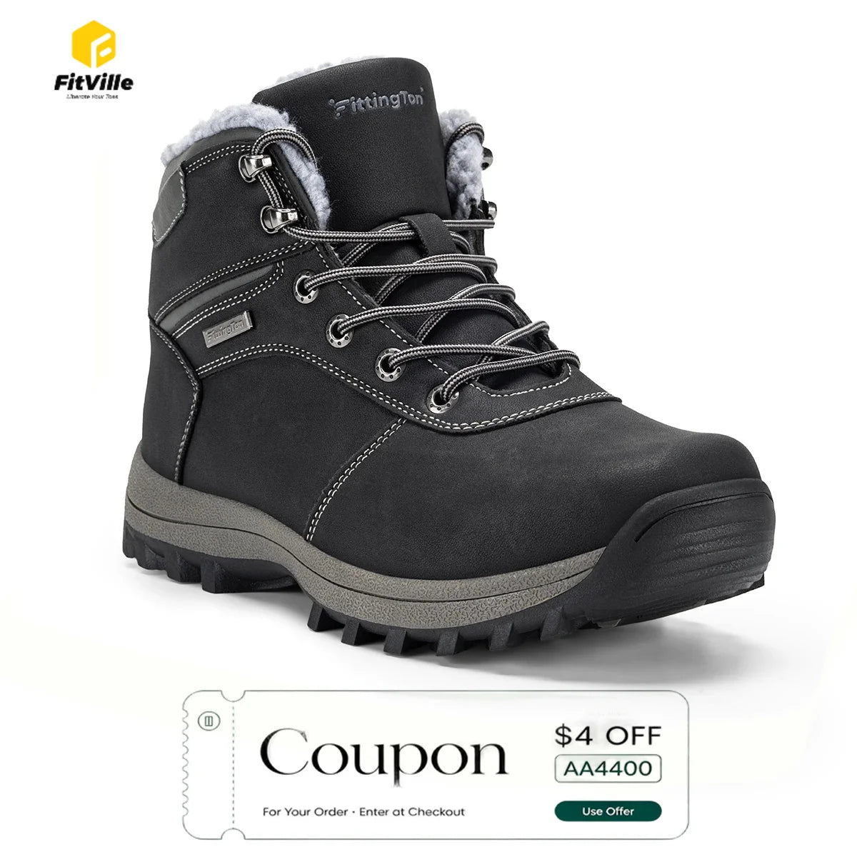 Winter Snow Boots For Men -25℃ Tick Warm Anti-Slip Lightweight Comfortable Warmth Fur Lining Ankle Boots Outdoor Winter Shoes