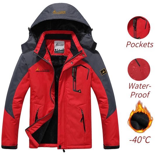 Winter Parka Men Windbreak Plus Thick Warm Windproof Fur