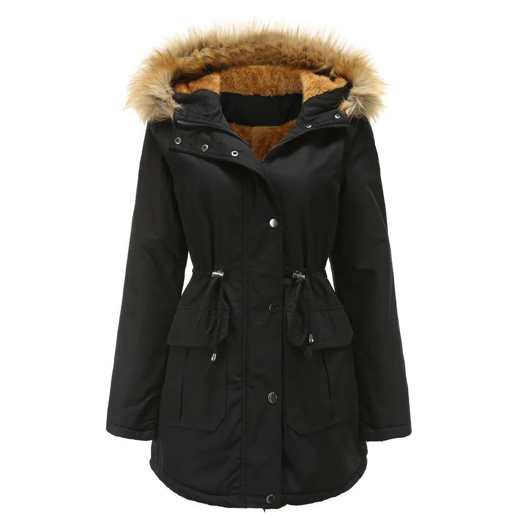Long Slim Fleece Parka