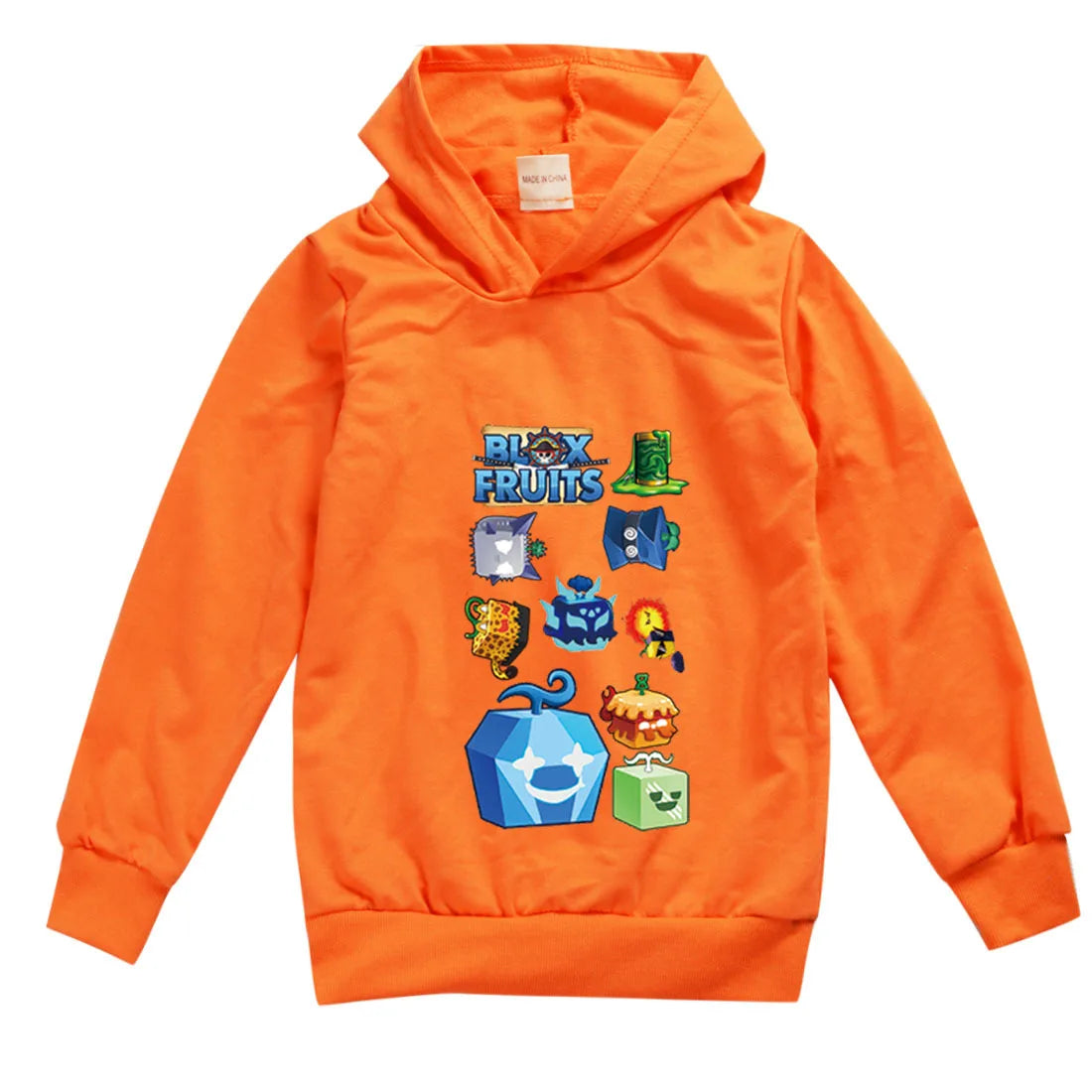 Blox Fruits Kids Hoodie Sweatshirt Toddler Boy Girl Spring Hooded Pullover Cartoon blox fruits Printed Long Sleeve Shirt Clothes