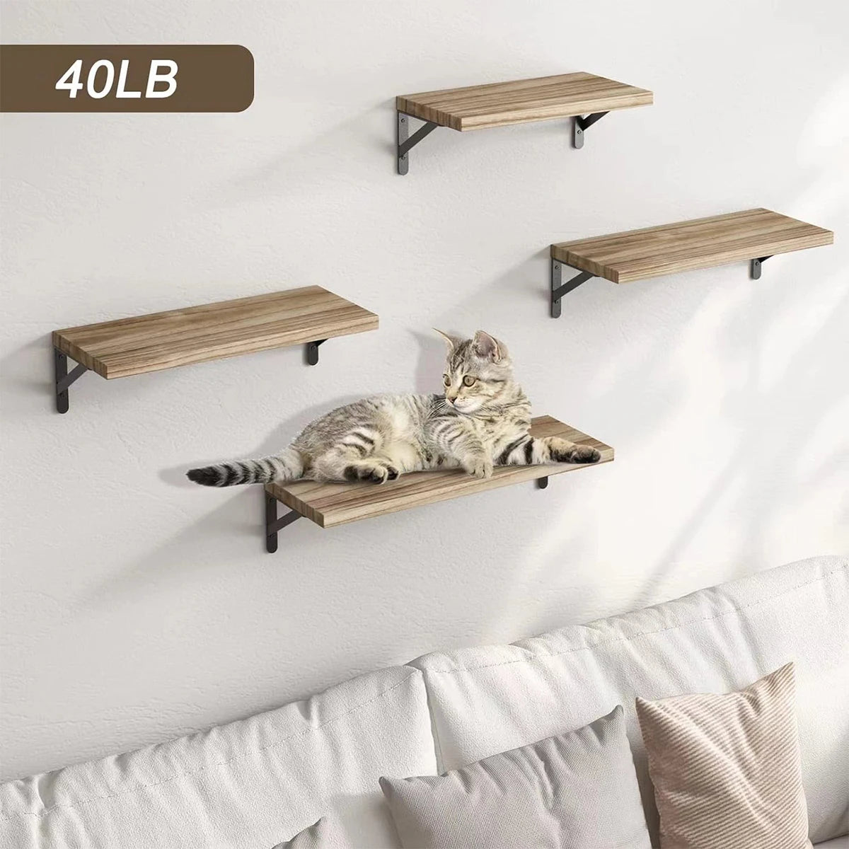 Floating Shelves for Wall,Bookshelves，Wall Mounted Wood Shelf for Living Room, Bathroom, Bedroom, Kitchen, Home Decor