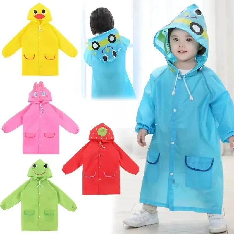 Kids Raincoat Cartoon Animal Style Outdoor Waterproof Kids Raincoat Boys Girls Rainwear Baby Raincoat Children Rain Poncho