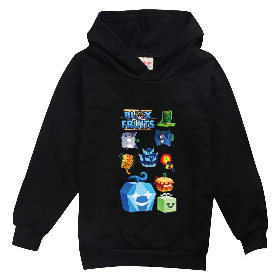 Blox Fruits Kids Hoodie Sweatshirt Toddler Boy Girl Spring Hooded Pullover Cartoon blox fruits Printed Long Sleeve Shirt Clothes