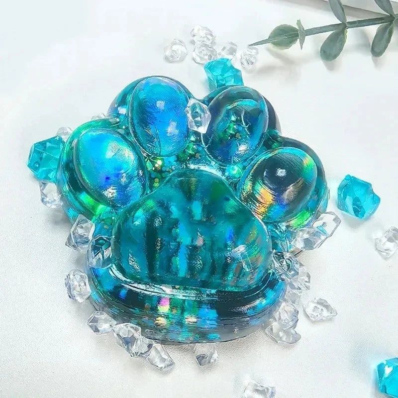 Taba Squishy Cat Paw Squeeze Toys Kawaii Sticky Squishies Fidget Toys for Birthday Party Favors Novelty Things for Kids Adults ﻿