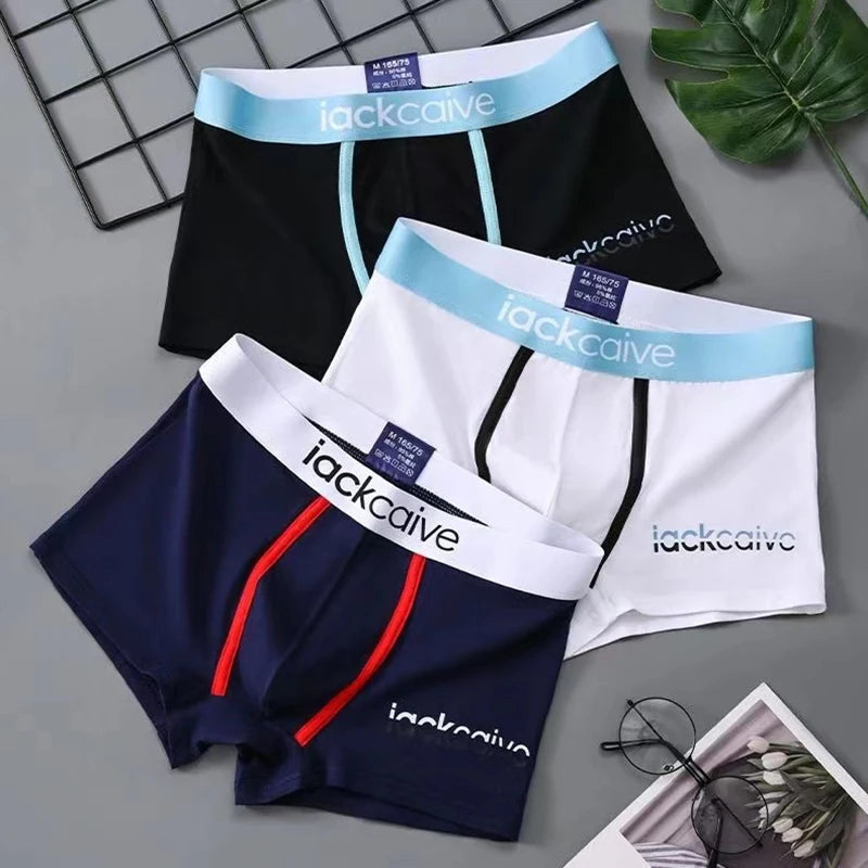 3Pcs Male Panties Cotton Men's Underwear Boxers Breathable  M-3XL