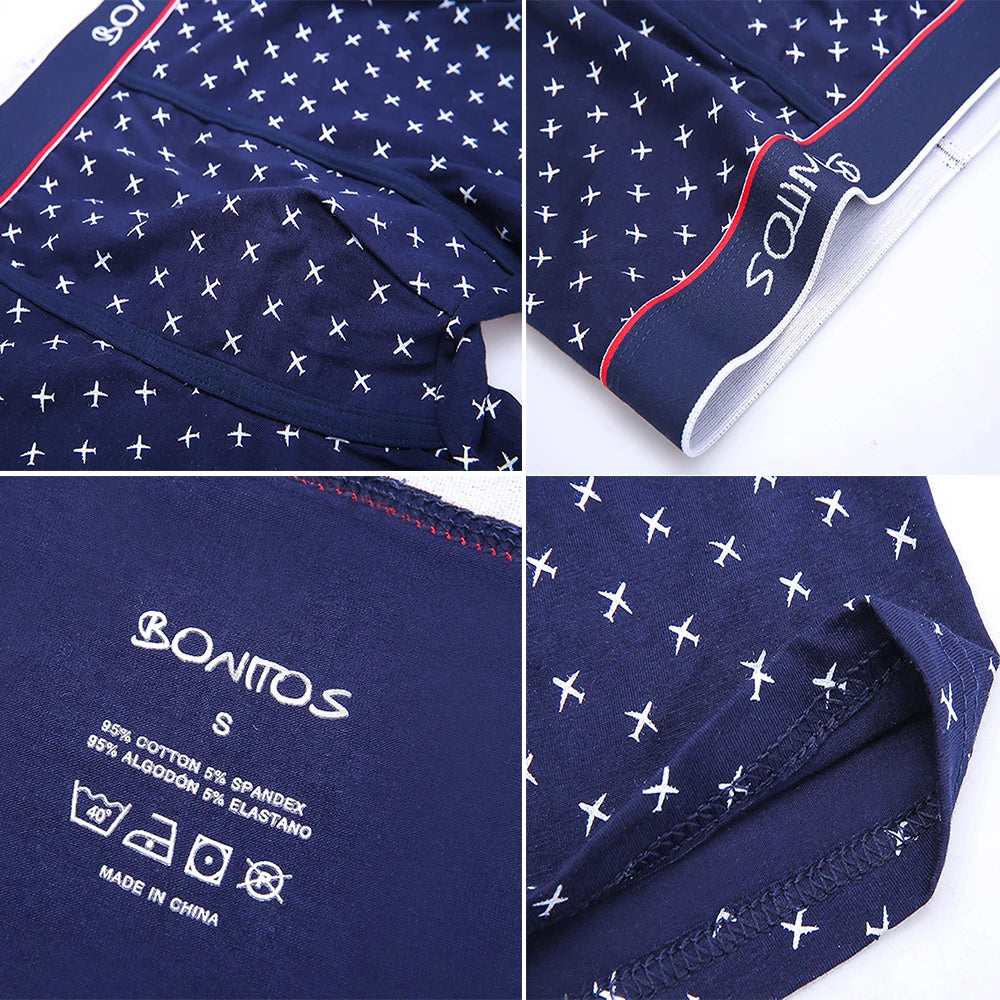 4pcs Cotton Boxer Shorts Soft Men's