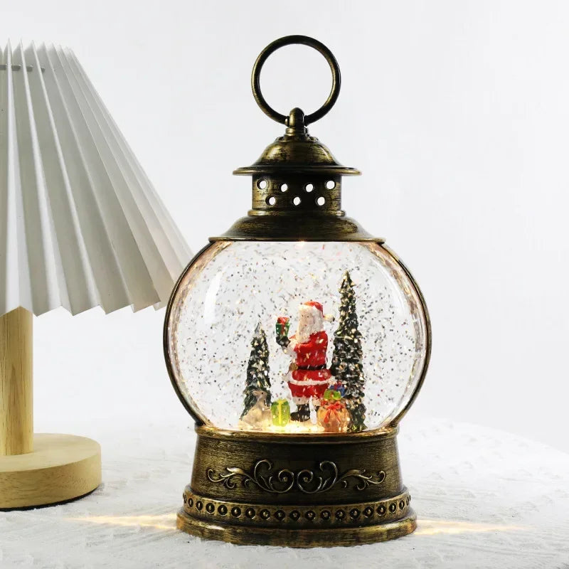 Christmas Easter Carnival Decorations Wind Lights Music Boxes Crystal Balls Santa Claus Tree Lights Ornaments Christmas Gifts