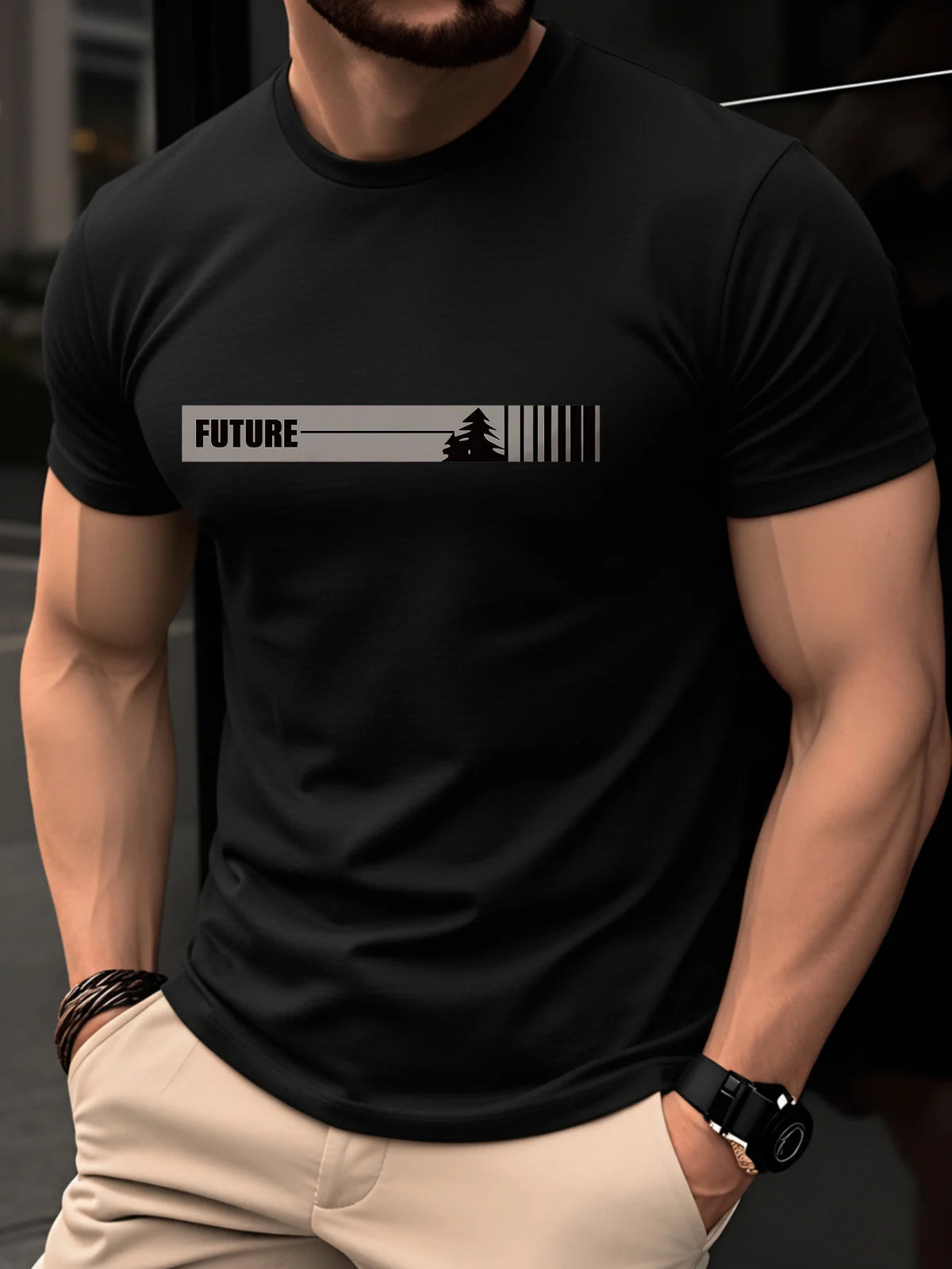 Mens 100% Pure Cotton Fashionable Casual Loose Cotton Fit T-Shirt