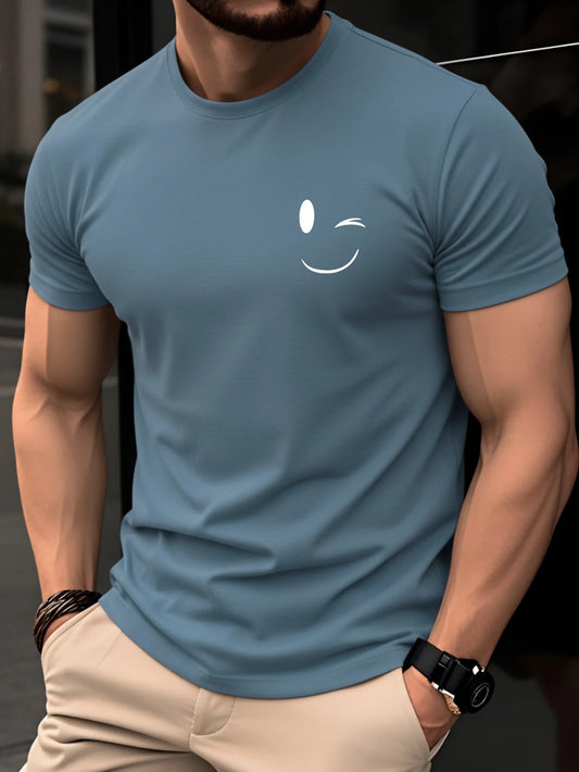 Mens 100% Pure Cotton Fashionable Casual Loose Cotton Fit T-Shirt