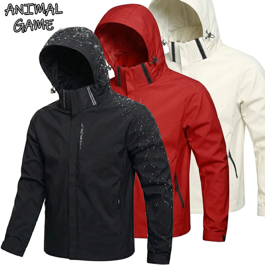 Mens Outdoor Waterproof Jacket Windproof