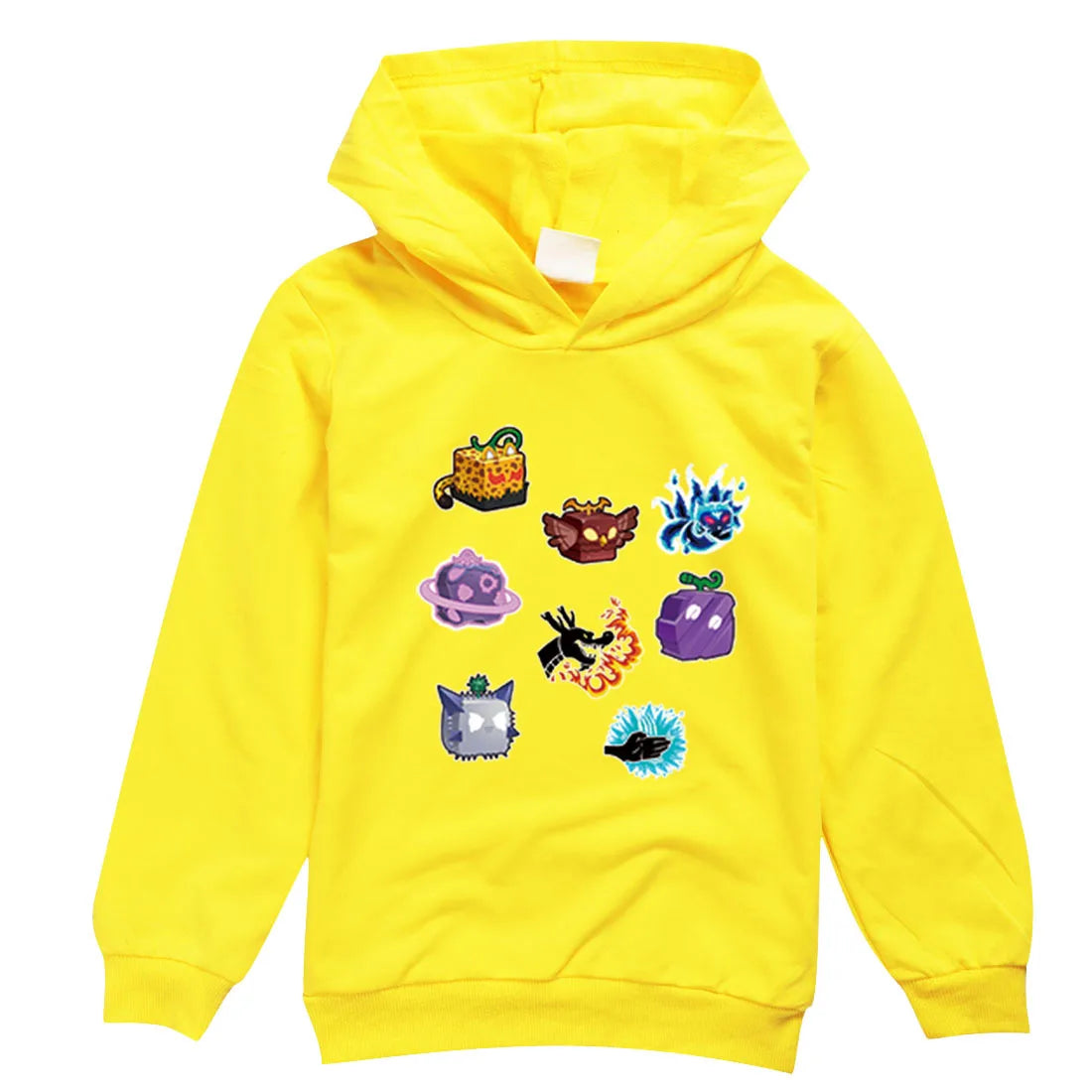Blox Fruits Kids Hoodie Sweatshirt Toddler Boy Girl Spring Hooded Pullover Cartoon blox fruits Printed Long Sleeve Shirt Clothes