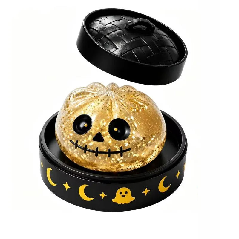 Halloween Dumpling Stress Toy Glitter Halloween Dumpling Pressure Dumpling Squishie Stress Relief Fidget Toy for Adults Gift