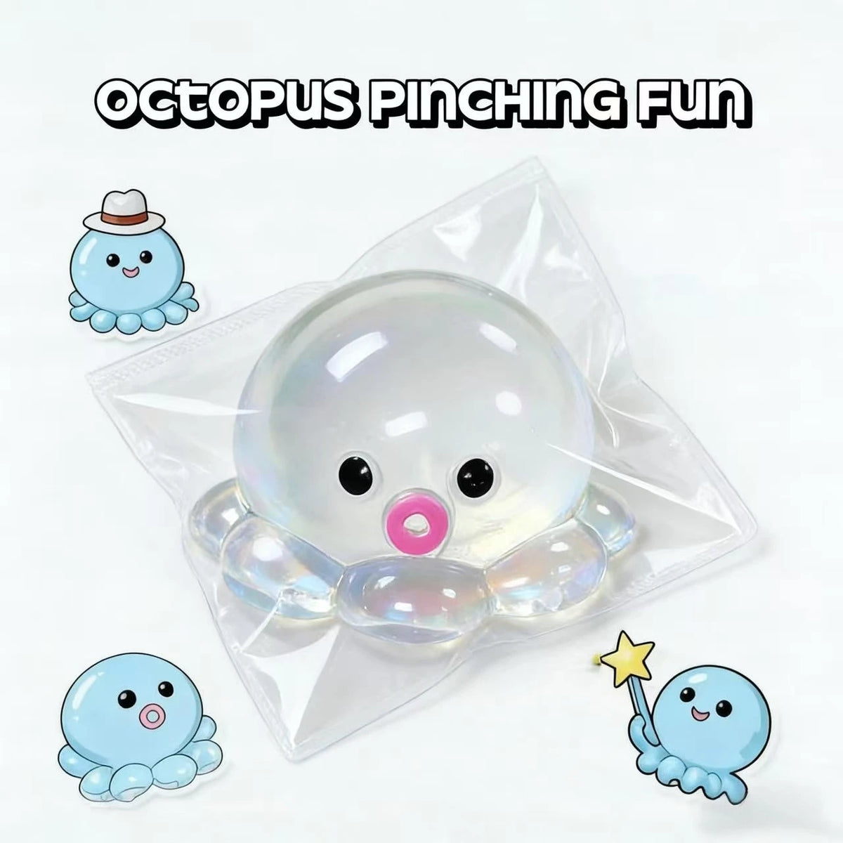 1Pcs Bubble Squid Taba Squishy Toy Muddy Slow Rebound Stress Relief Squeeze Toy for Kids Adults, Perfect for Party