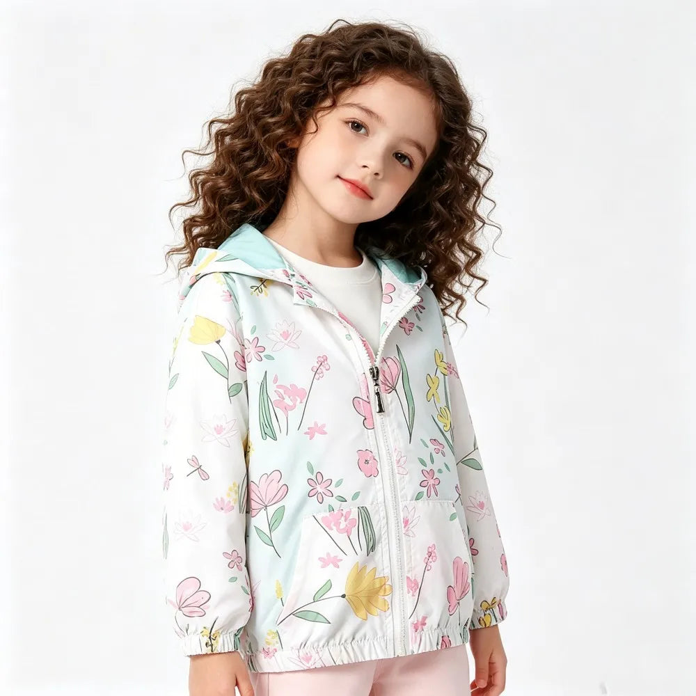 Kids Jackets for Girls Clothes 2 to 3 4 5 6 7 8 9 Years Cute Waterproof Children Coats Toddler Girl Outerwear Korea Unicorn Tops