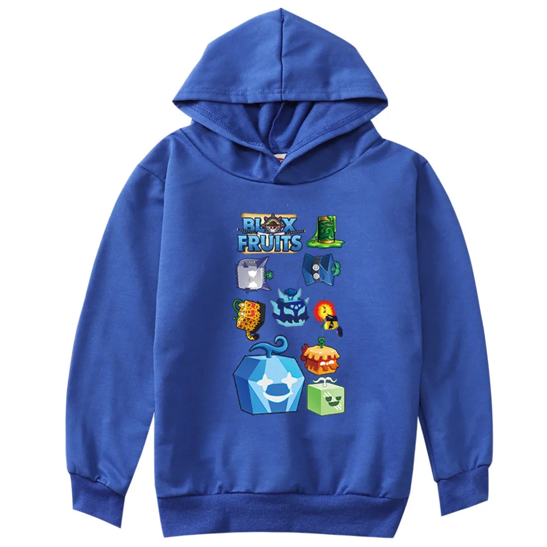 Blox Fruits Kids Hoodie Sweatshirt Toddler Boy Girl Spring Hooded Pullover Cartoon blox fruits Printed Long Sleeve Shirt Clothes