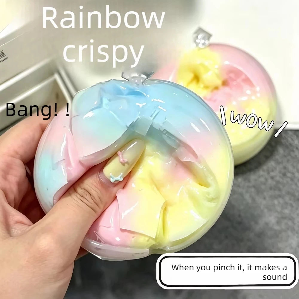 Strawberry Crunchy Squishy Toy, Crispy Sound Stress Ball, Squeeze Fidget Toy, Sensory Decompression Stress Relief Toy