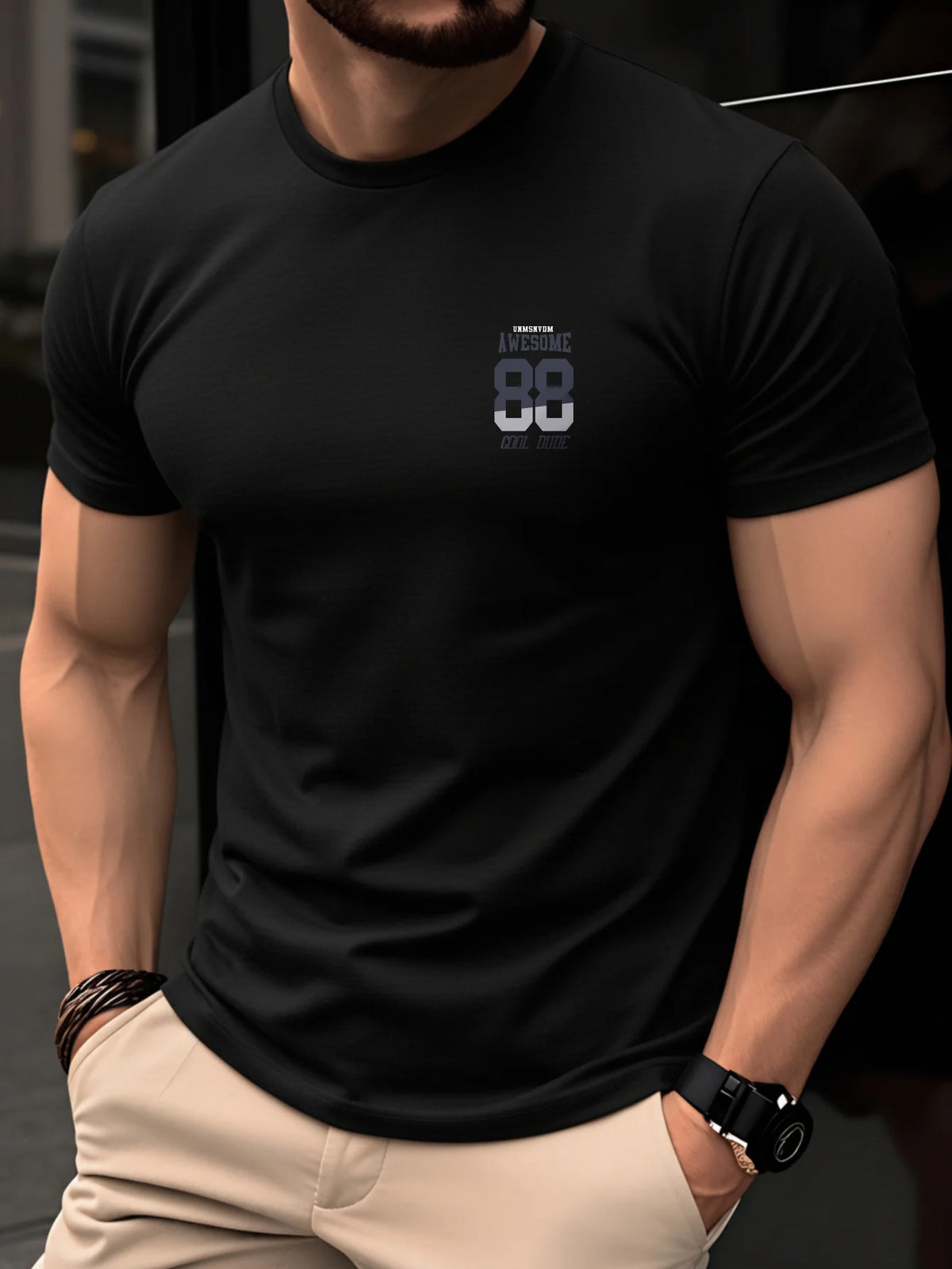 Mens 100% Pure Cotton Fashionable Casual Loose Cotton Fit T-Shirt