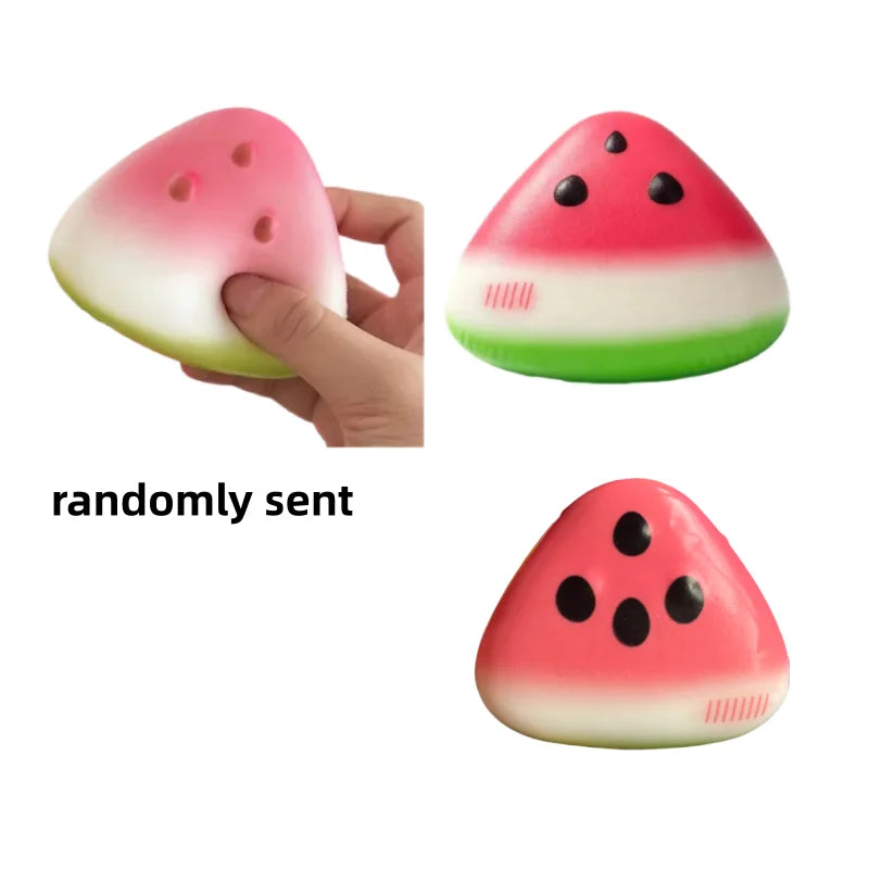 1/3/5pcs Squishy Watermelon Fidget Toy Anti-Stress Slow Rising Fruit Pinch Squeeze Stress Reliever Funny Pressure Reducer Prop