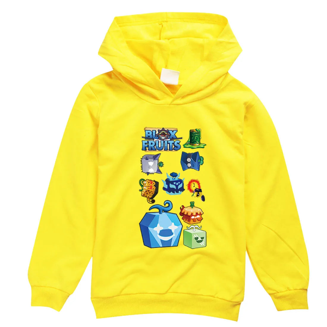 Blox Fruits Kids Hoodie Sweatshirt Toddler Boy Girl Spring Hooded Pullover Cartoon blox fruits Printed Long Sleeve Shirt Clothes