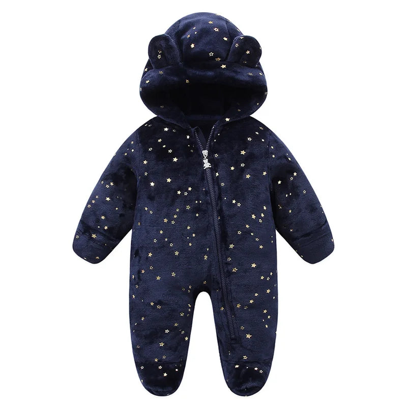 Soft Newborn Baby Clothes Flannel Autumn Winter Baby Boys Girls Jumpsuit Cartoon Newborn Bodysuit Warm Rompers for Babies 0-12M