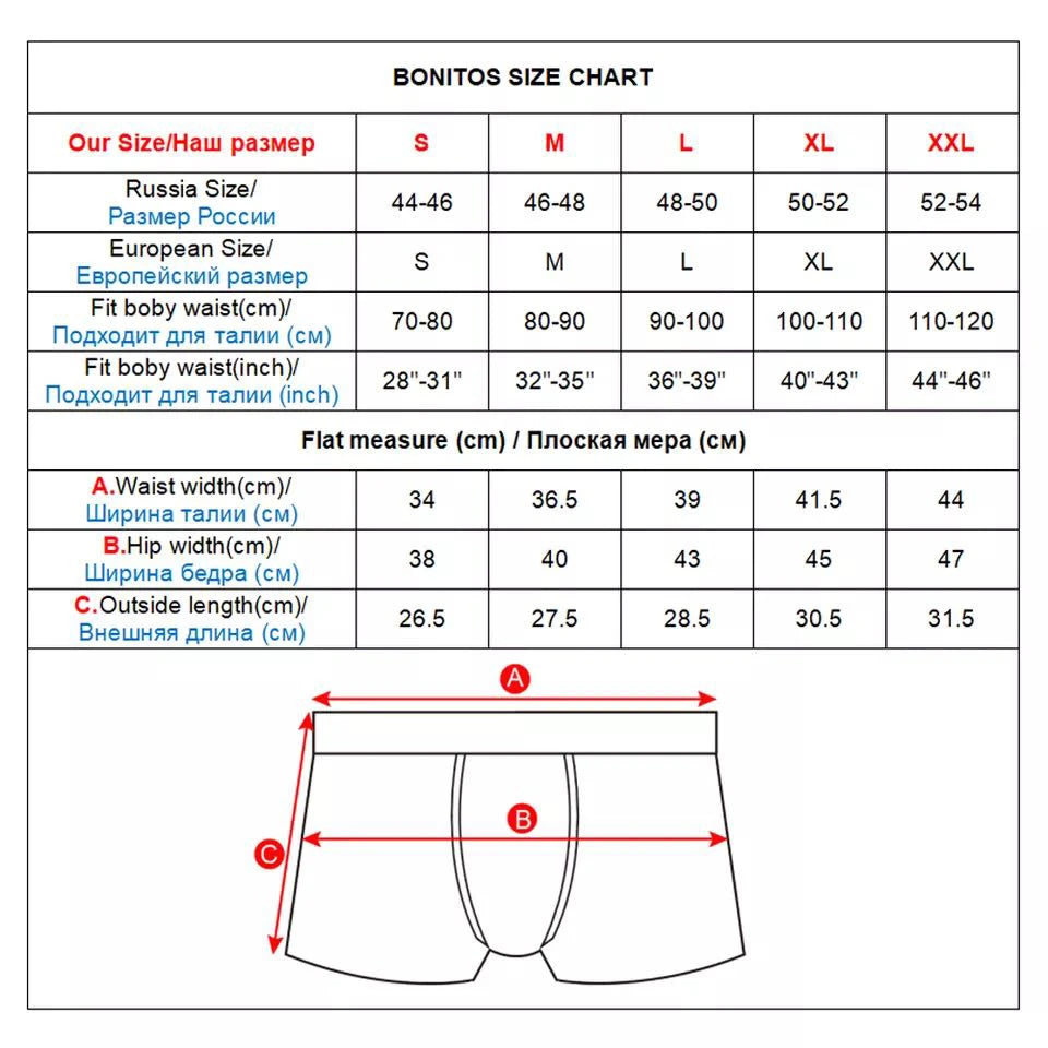 4pcs Cotton Boxer Shorts Soft Men's