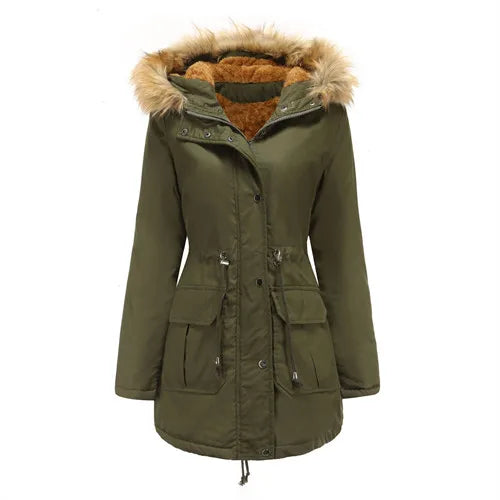 Long Slim Fleece Parka