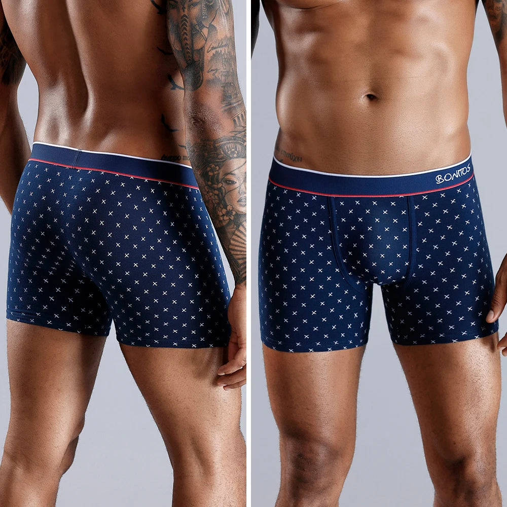 4pcs Cotton Boxer Shorts Soft Men's