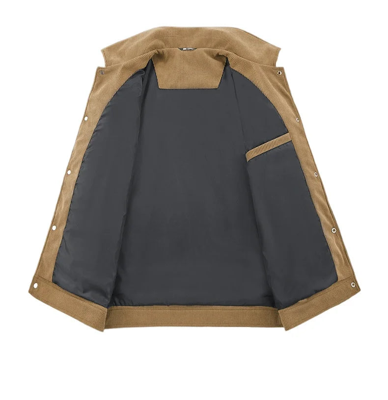 New Fashion Men Autumn Corduroy Casual Jacket