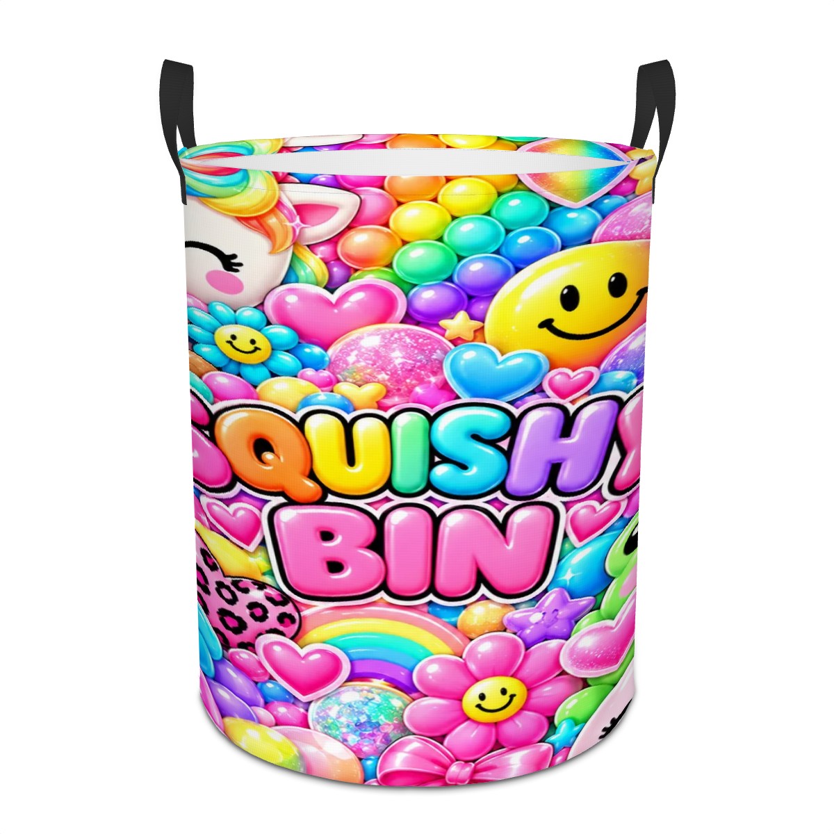 Circular Laundry Basket Squishy Bin